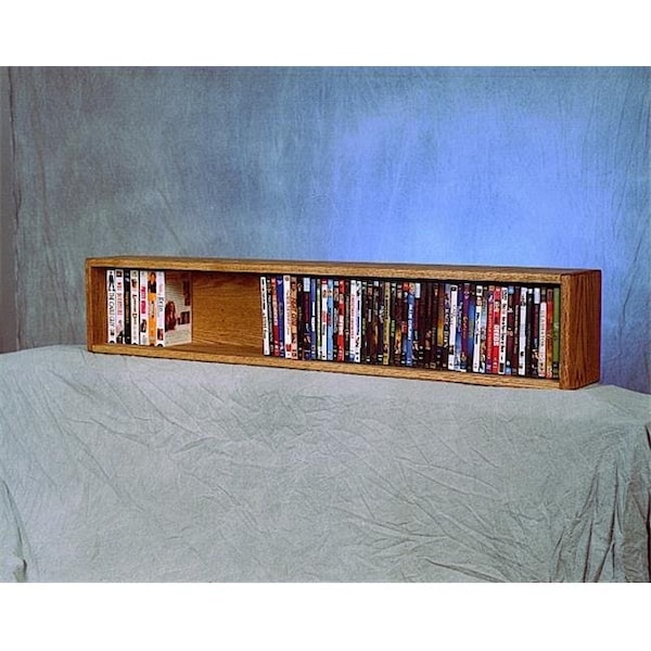 Wood Shed Wood Shed 110-4 W Solid Oak Wall or Shelf Mount DVD-VHS tape-Book Cabinet 110-4 W - main